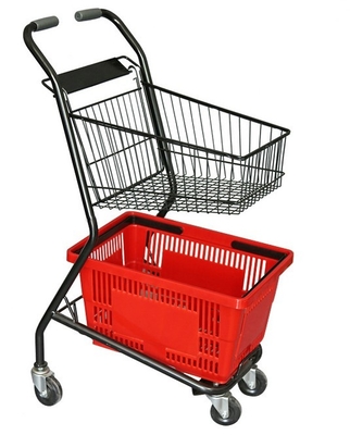 Steel New Supermarket Shopping Cart With  Grocery Load Of 100kg
