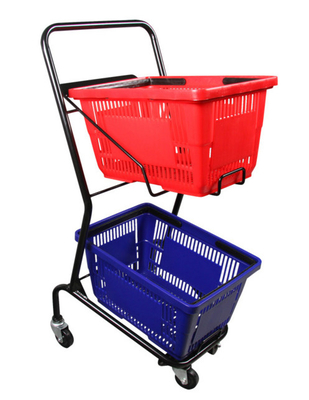 Steel New Supermarket Shopping Cart With  Grocery Load Of 100kg