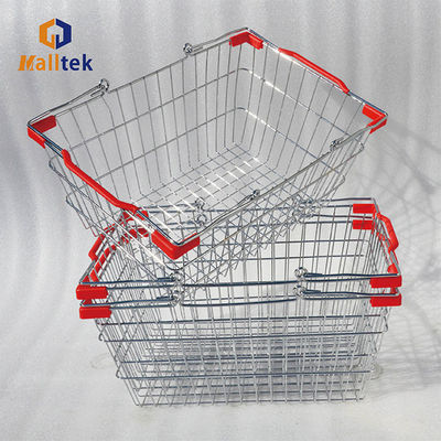 Rectangle Metal Wire Mesh Shopping Basket For Customized Retail And Supermarket Needs