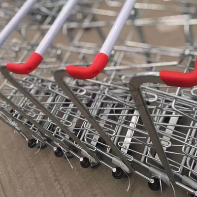 Removable Double Steel Supermarket Shopping Trolley Cart For Basket