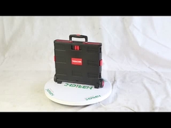 Handvouwbare supermarkttrollie met plastic PVC-wiel