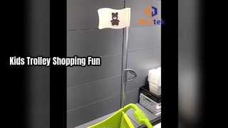 Half Plastic Kinderwinkelwagen Voor Supermarkt Met Kleurrijk Design